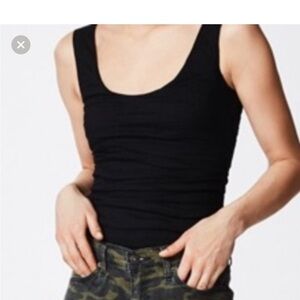 Nicole Miller Ruched Body Suit Tank Top